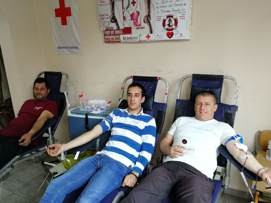 04.06.2019. – Na dve poslednje Akcije dobrovoljnog davanja u Crvenom krstu Valjevo odazvlo se  117 dobrovoljnih davalaca a prikupljeno 111 jedinica krvi.