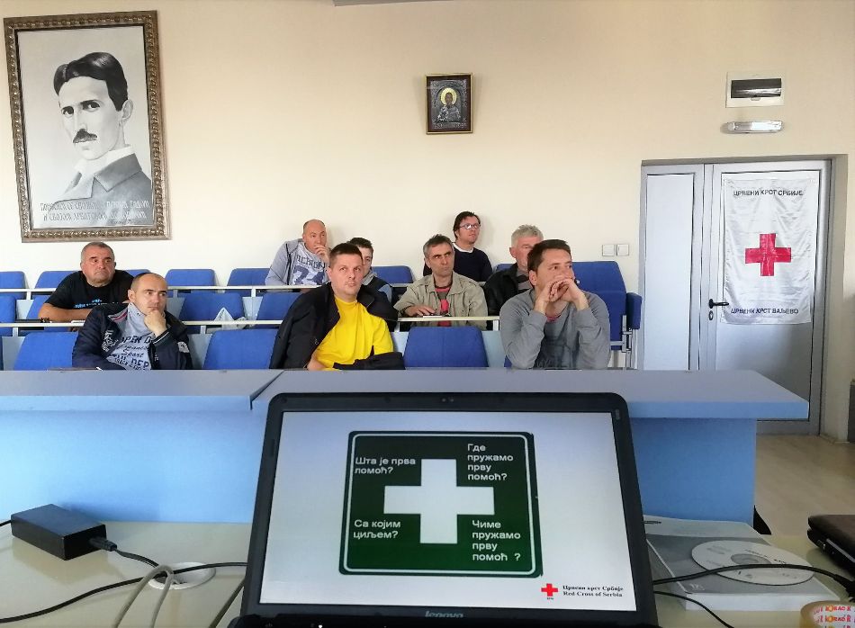 10.11.2018. – PRVA POMOĆ – obuka za radnike obezbeđenja u Tehničkoj školi Valjevo