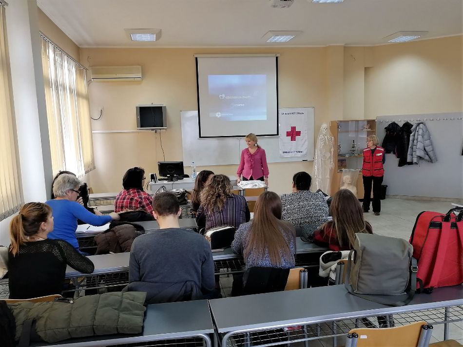 10. i 11.12.2018. – Pokazna vežba prve pomoći za studente Fakulteta zdravstvenih, pravnih i poslovnih studija Univerziteta Singidunum Valjevo