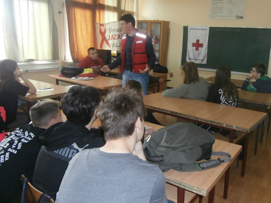 Predavanja na temu prevencije HIV/SIDE – u „Prvoj osnovnoj školi“ Valjevo