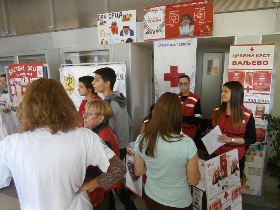 Završna manifestacija obeležavanja Svetskog dana srca - u srednjoj Tehničkoj školi u Valjevu.